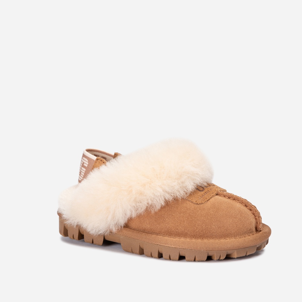 호주 어그 25FW 오즈웨어 키즈 코케트 슬리퍼 엘라스틱 로고 스트랩 탈부착 2CM OB114KCD - 상세 이미지 2