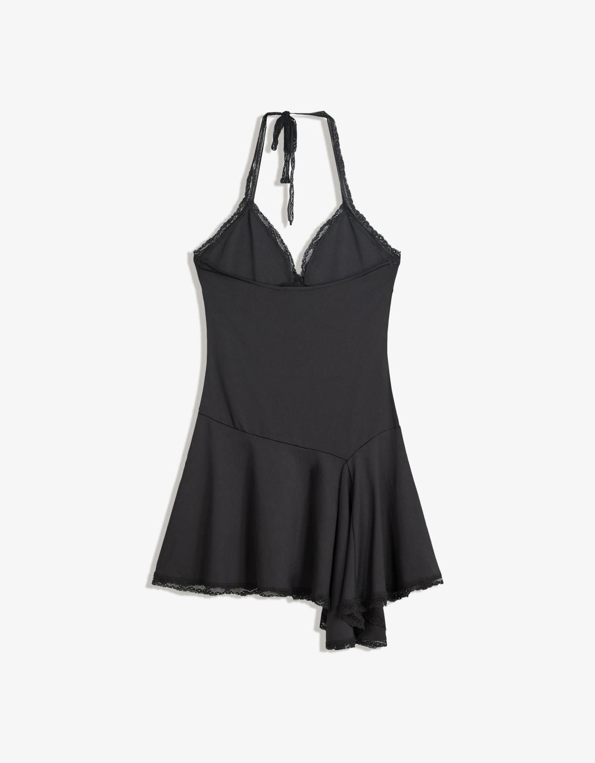 버쉬카 스트랩 레이스 미니 원피스 5758/360 BLACK - 상세 이미지 5