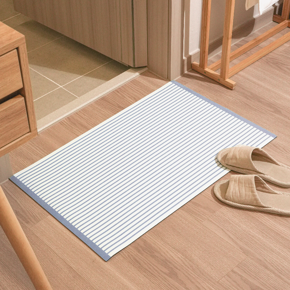 하루의공간 comfy 주방 매트 규조토 발매트 빨아쓰는 욕실 현관 베란다 블루, 45x70cm