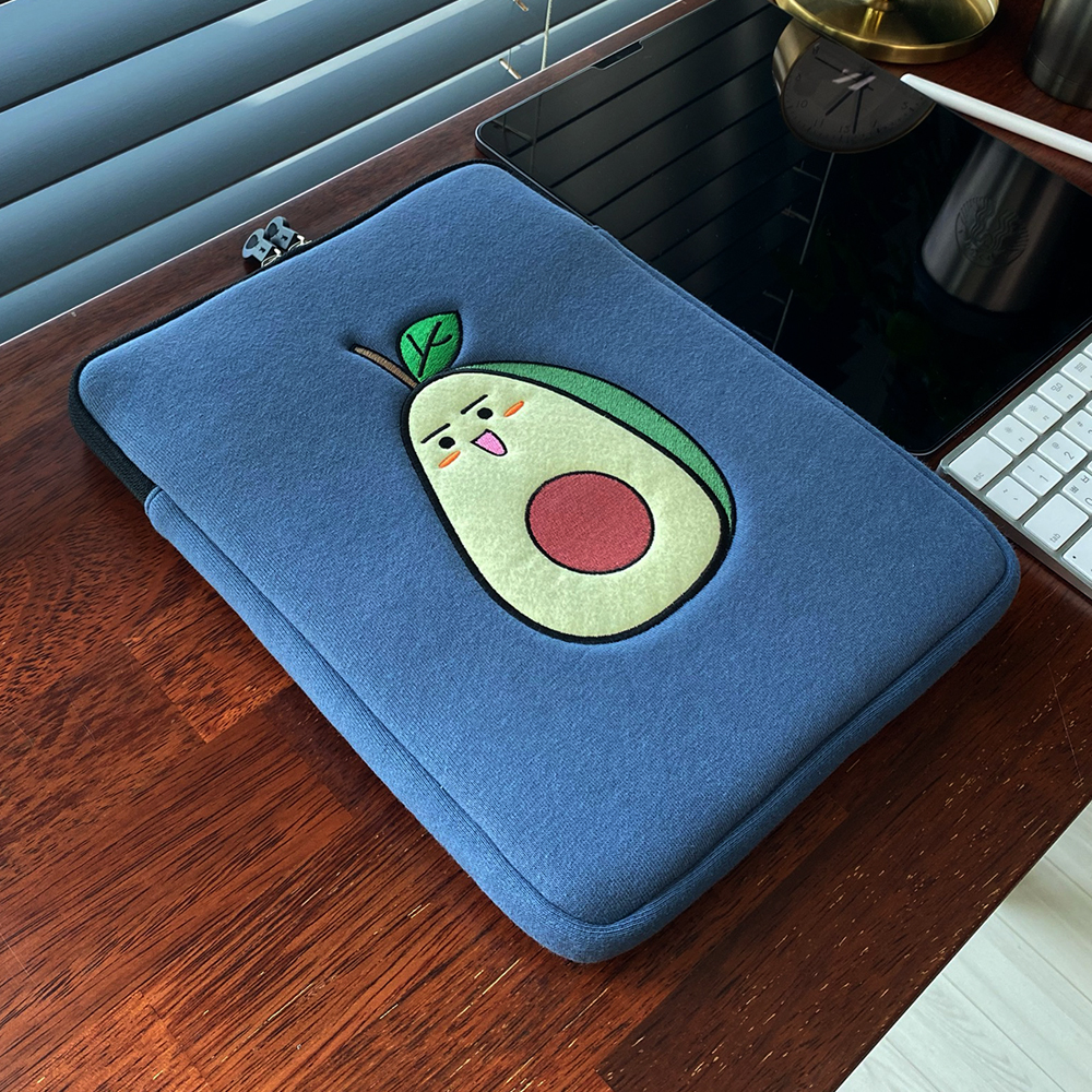 아보씨 아이패드파우치 태블릿 갤럭시탭 아보카도 캐릭터 28cm 33cm(11인치 13인치) - 상세 이미지 4