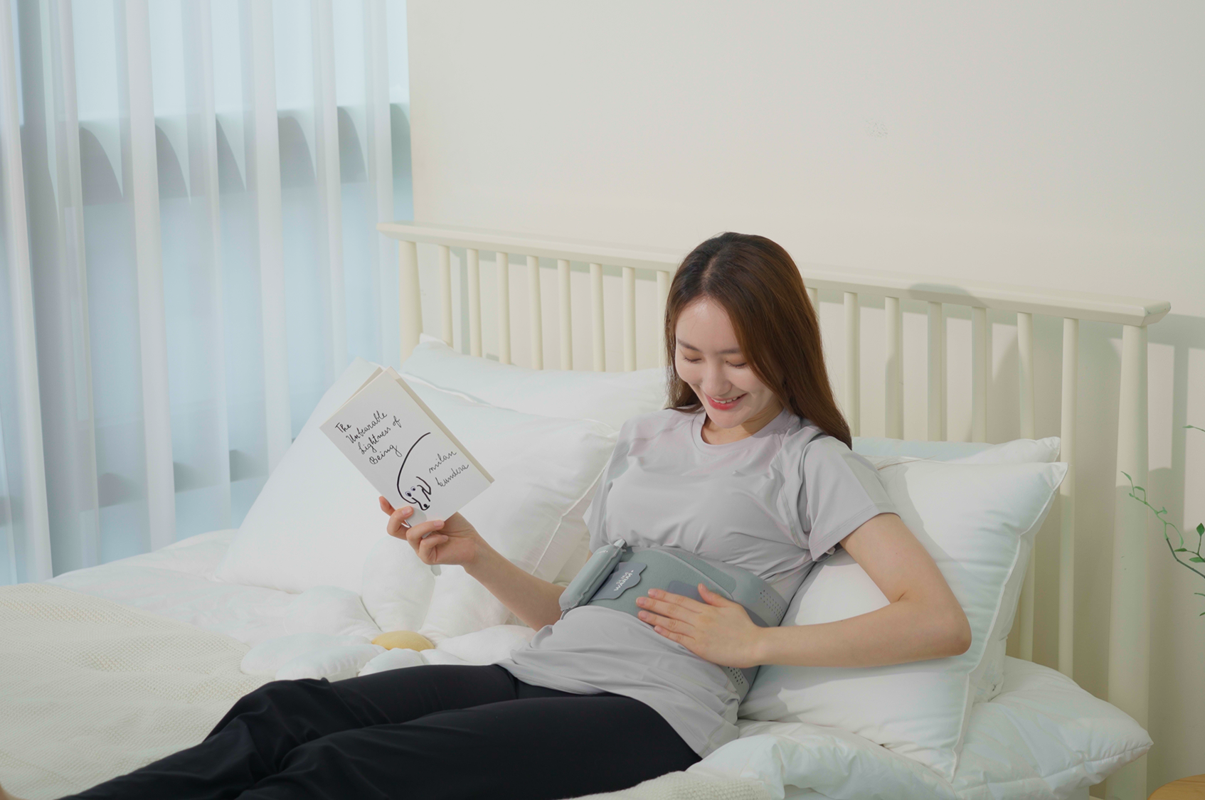 허리찜질기 근적외선 LED 온열찜질 배 원적외선 복부 슬림웜 생리통 웰나우