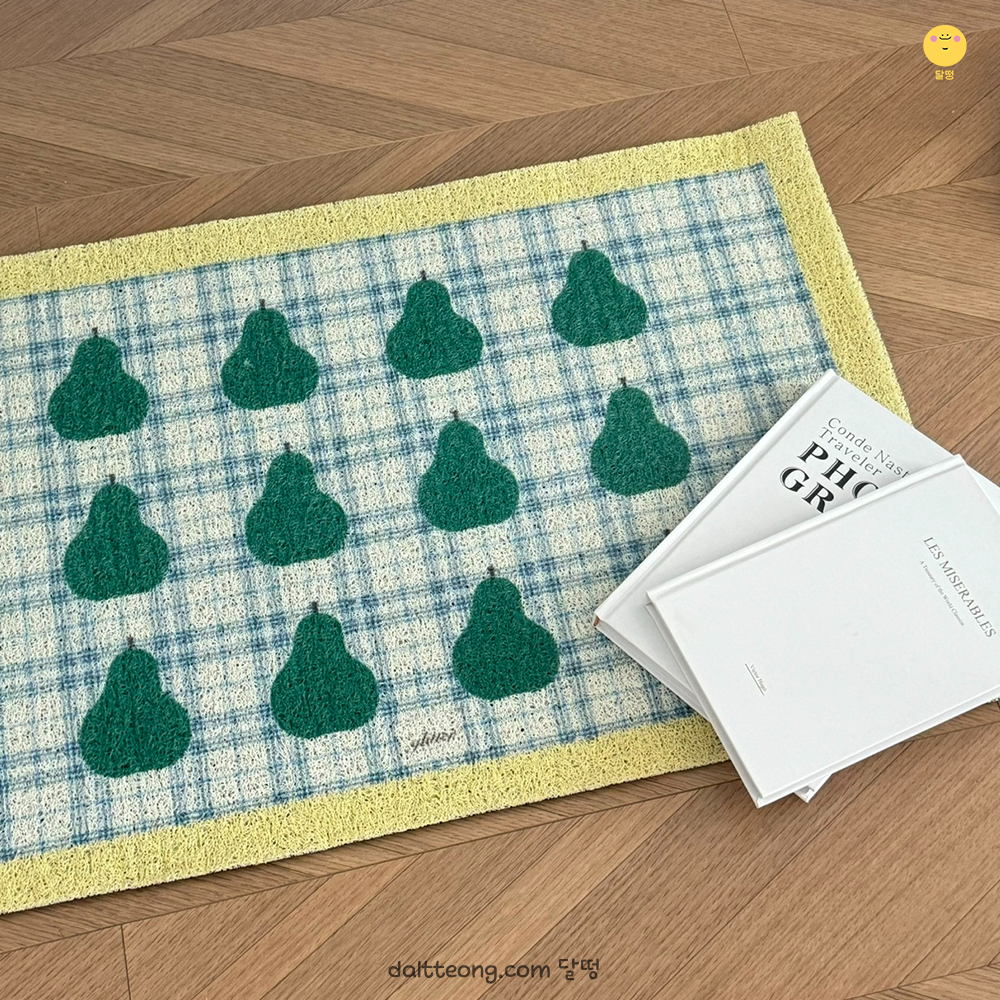 달떵 귀여운 프루트 현관 코일 매트 페어그린 레드 신발장 발매트 발판 베란다 입구 매장