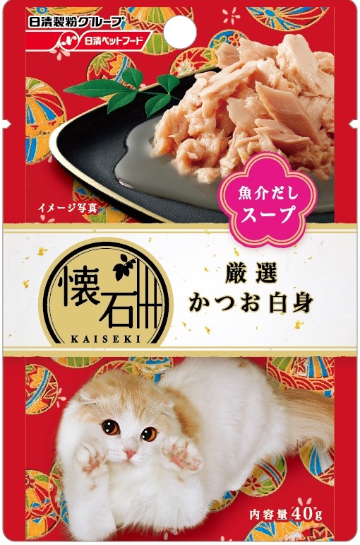 일본 엄선 가다랑어 펫라인 가이세키 레토르트 kgP8 스프 40g 고양이사료