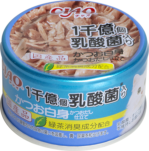 일본 가다랑어맛 가쓰오 이나바 펫푸드 CIAO 챠오 유산균 1천억개 다시 타입 85g 고양이사료 - 상품 이미지