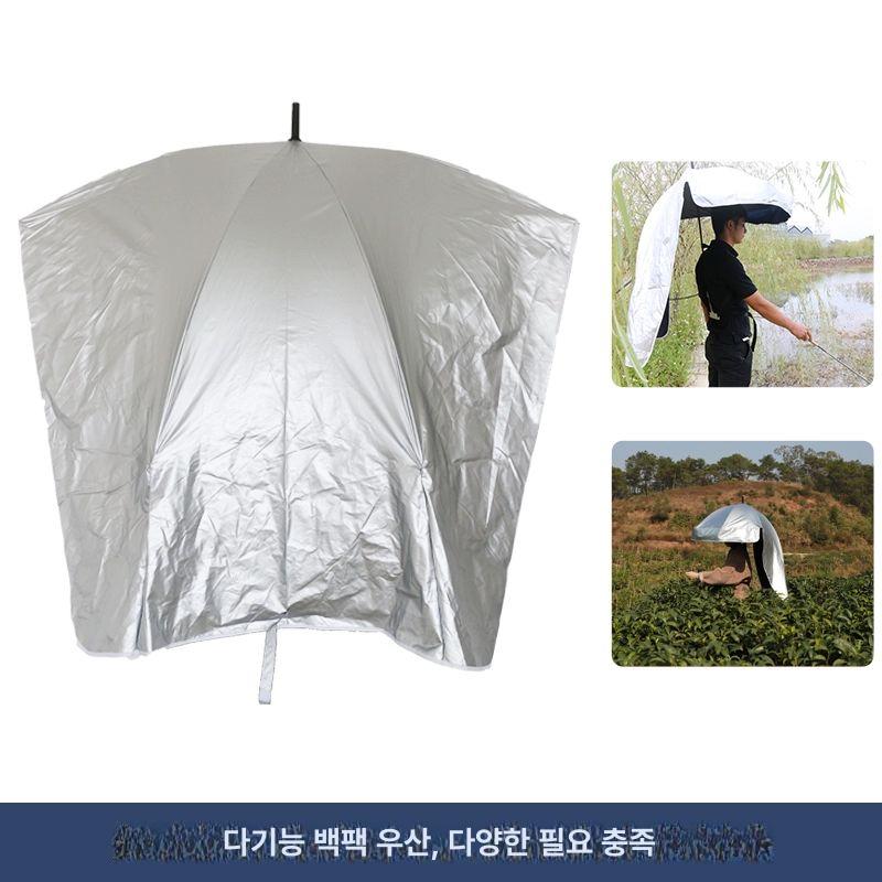 매는 우산 입는 농사일 핸즈프리 자외선 텃밭 야외 차폐 및 텍스트 인쇄가 없는 새로운 - 상세 이미지 3