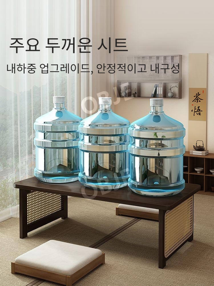 오브제 접이식 차탁 티테이블 라탄 좌식 탁자 - 상세 이미지 4