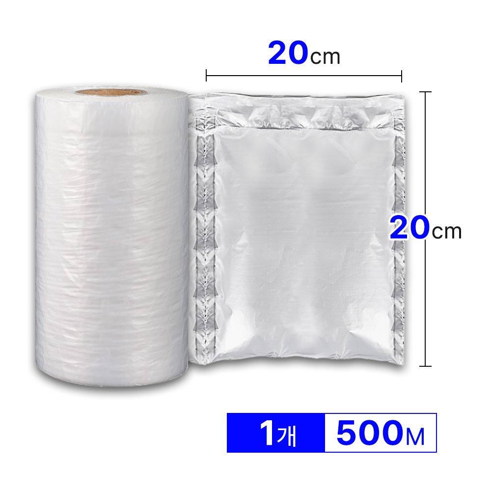 제이팩 블록형 에어쿠션필름 에어캡기계필름 에어캡제조기 D.20x20cm x500m, 1개 - 상품 이미지