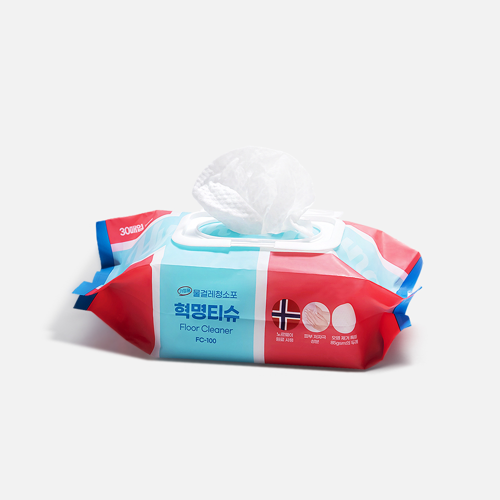 L2 혁명티슈 가정용 청소물티슈 물걸레 청소포 FC-100 30매 3개 - 상세 이미지 2
