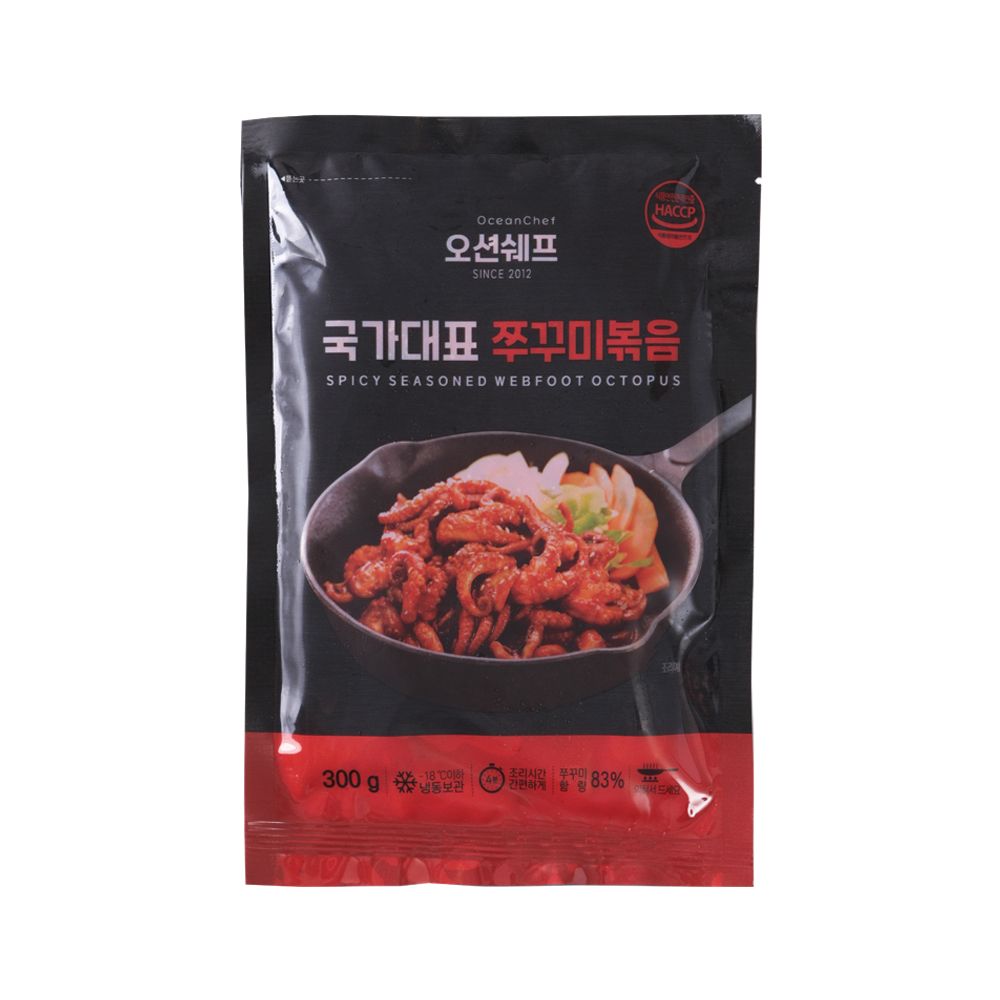 오션쉐프 쭈꾸미 볶음 밀키트 불 쭈꾸미 매콤 양념 냉동 간편식 300g, 1개 - 상세 이미지 3