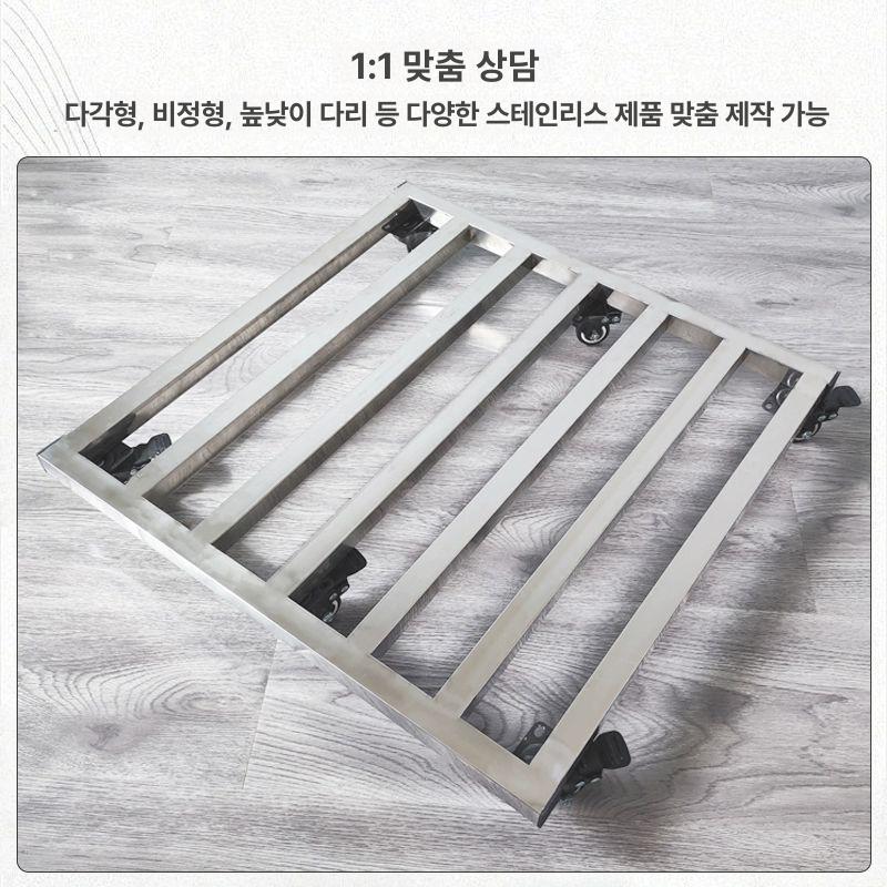 사각 화분 이동식 이동선반 카페 편백나무 물받침 30cmx50cm 강화 금다이아 바퀴 - 상세 이미지 4