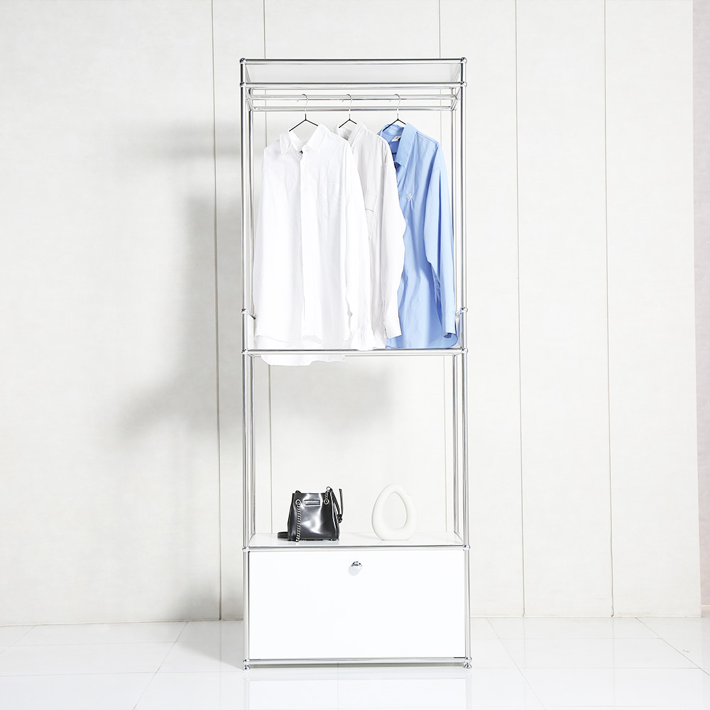 이가페 시스템행거 미드센츄리 드레스룸 클로 1도어 행거수납장