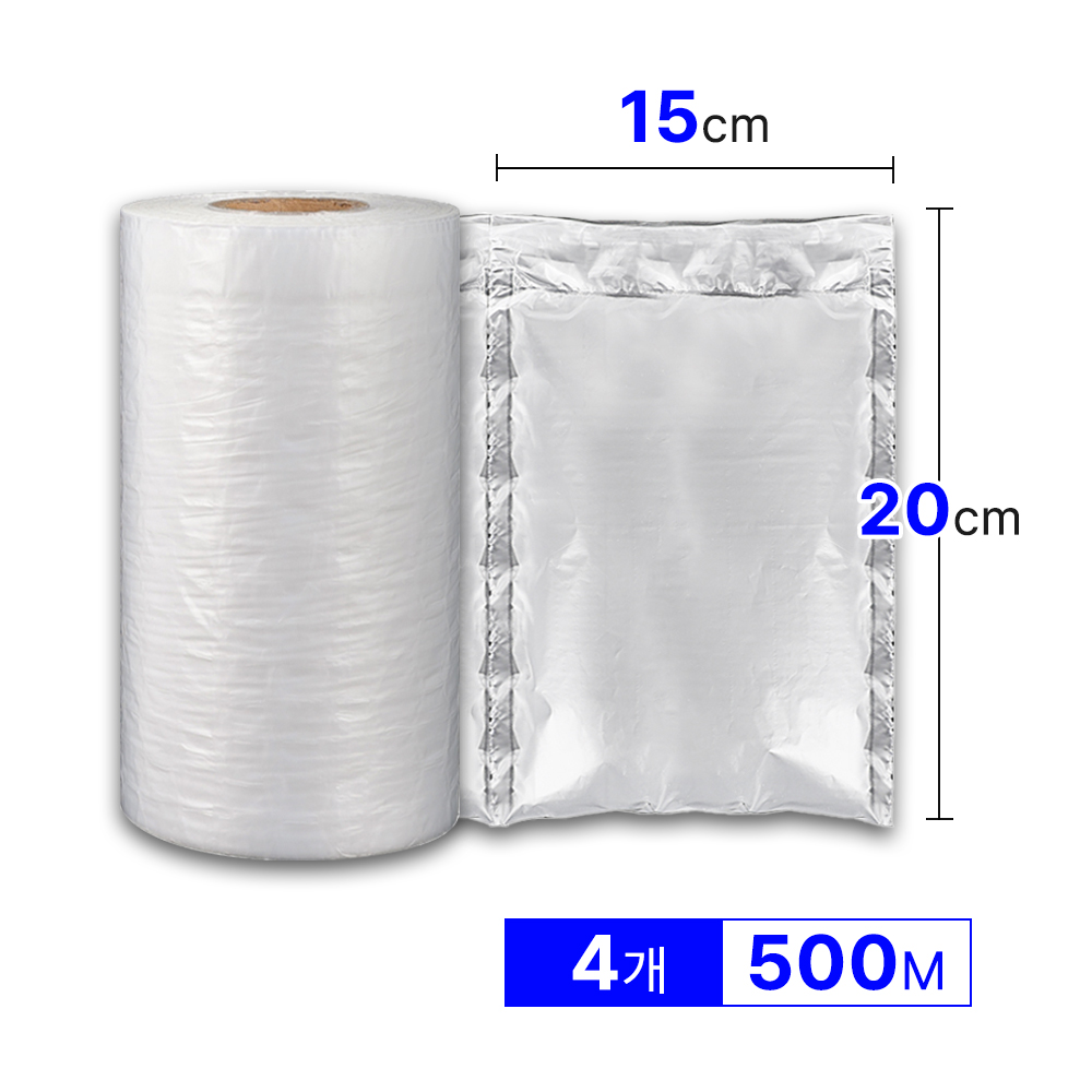 제이팩 블록형 에어쿠션필름 에어캡기계필름 에어캡제조기 C.15x20cm x500m, 4개 - 상품 이미지