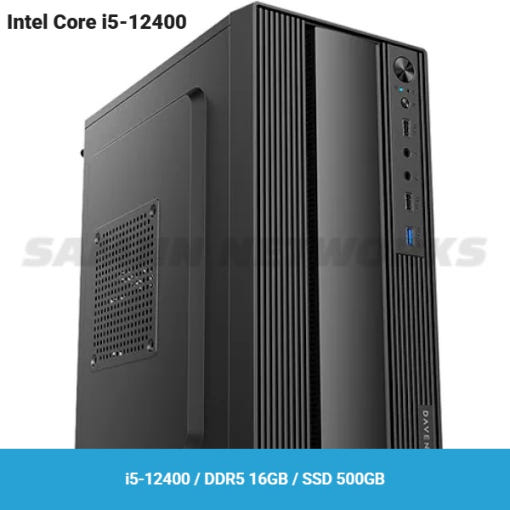 PCKOREA 인텔 i5-12400 가성비 조립 컴퓨터 [i5-12400/DDR5 16GB/SSD500GB]