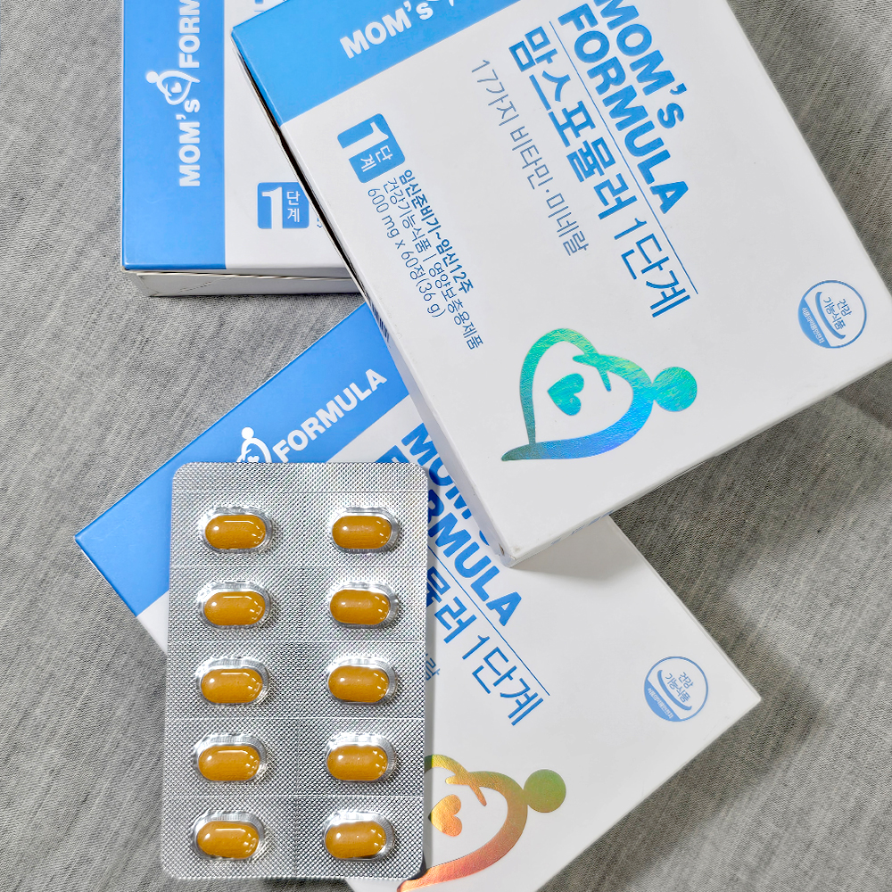 맘스포뮬러 1단계 활성엽산 임신 준비 초기 임산부 영양제 활성형 엽산
