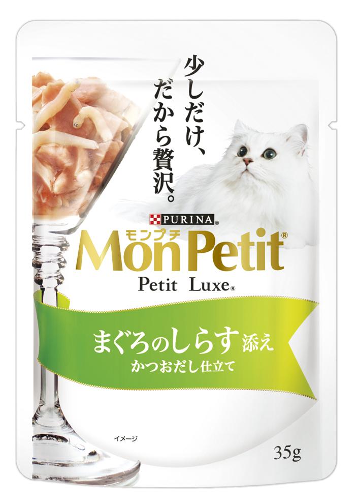 일본 참치 멸치 가쓰오 다시 첨가 네슬레 퓨리나 몬페티 몽쁘띠 쁘띠럭스 파우치 35g 고양이사료 - 상품 이미지