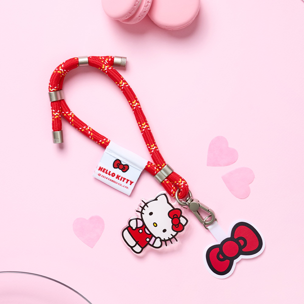 산리오 헬로 키티 핸드폰 스트랩 줄 손목 고리 트위즐러캔디