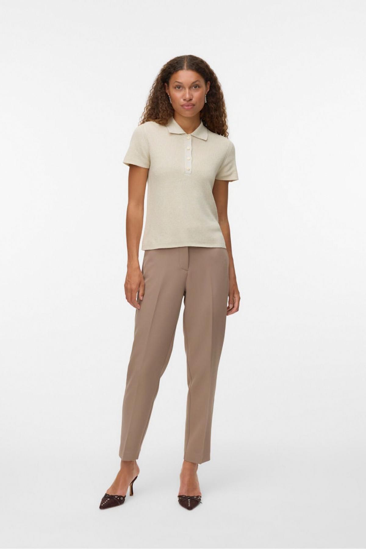 베로모다 테크니컬 하이웨이스트 슬림핏 정장 팬츠 3722153 MARRON - 상세 이미지 2