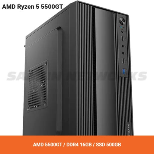 PCKOREA 라이젠 5500GT 가성비 조립 컴퓨터 [AMD5500GT/DDR4 16GB/SSD500GB]