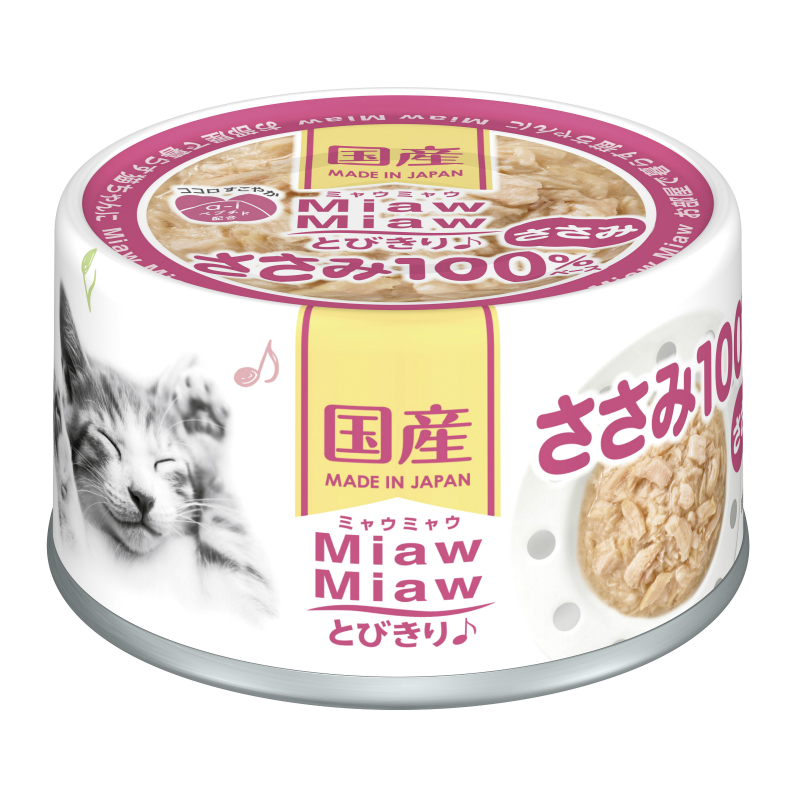 일본 닭가슴살 아이시아 MiawMiaw 토비키리 60g 고양이사료 - 상품 이미지