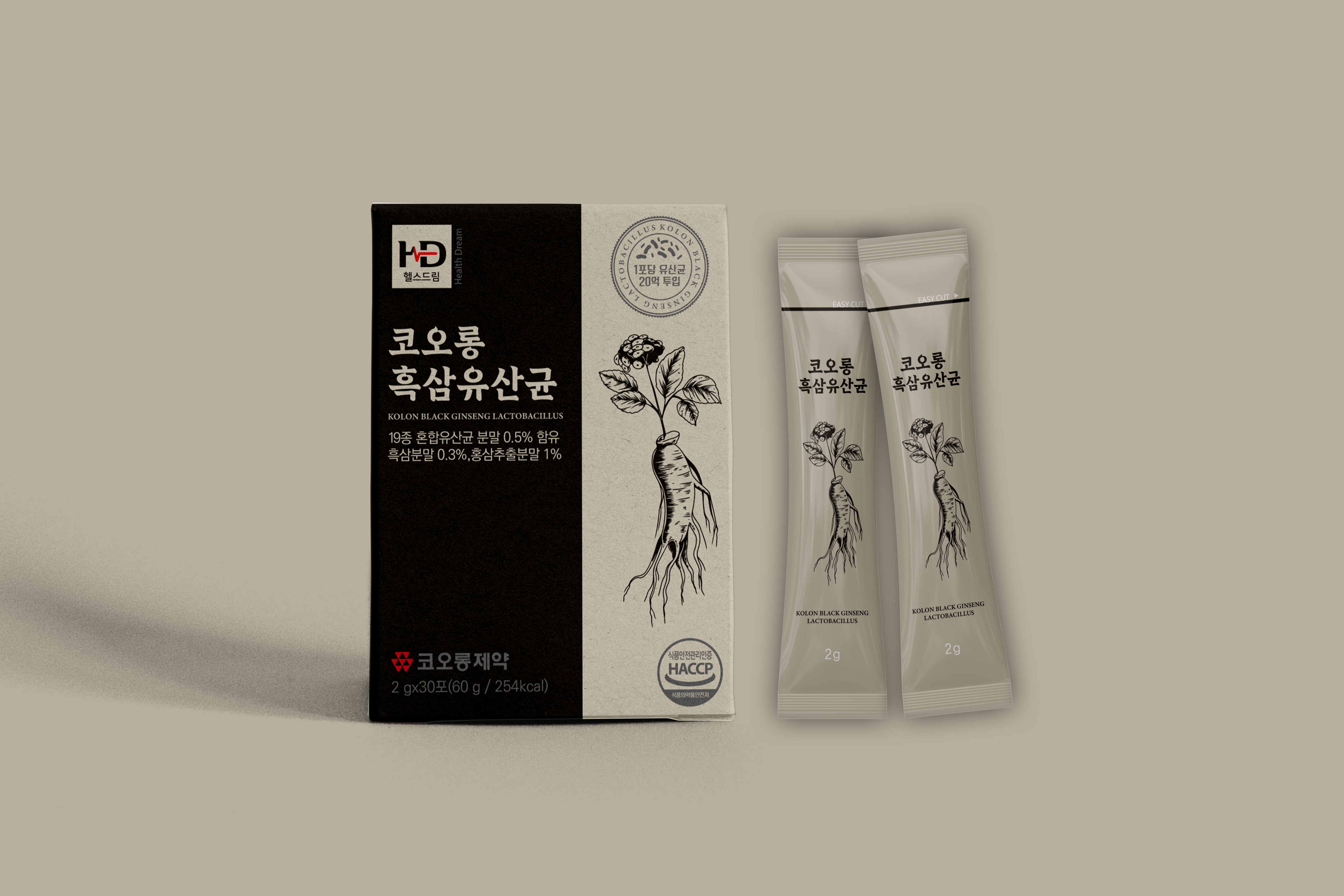 코오롱제약 흑삼 유산균 30포 10세트 총300포 흑삼 활력 유산균 장건강 배합 특화제품 - 상품 이미지