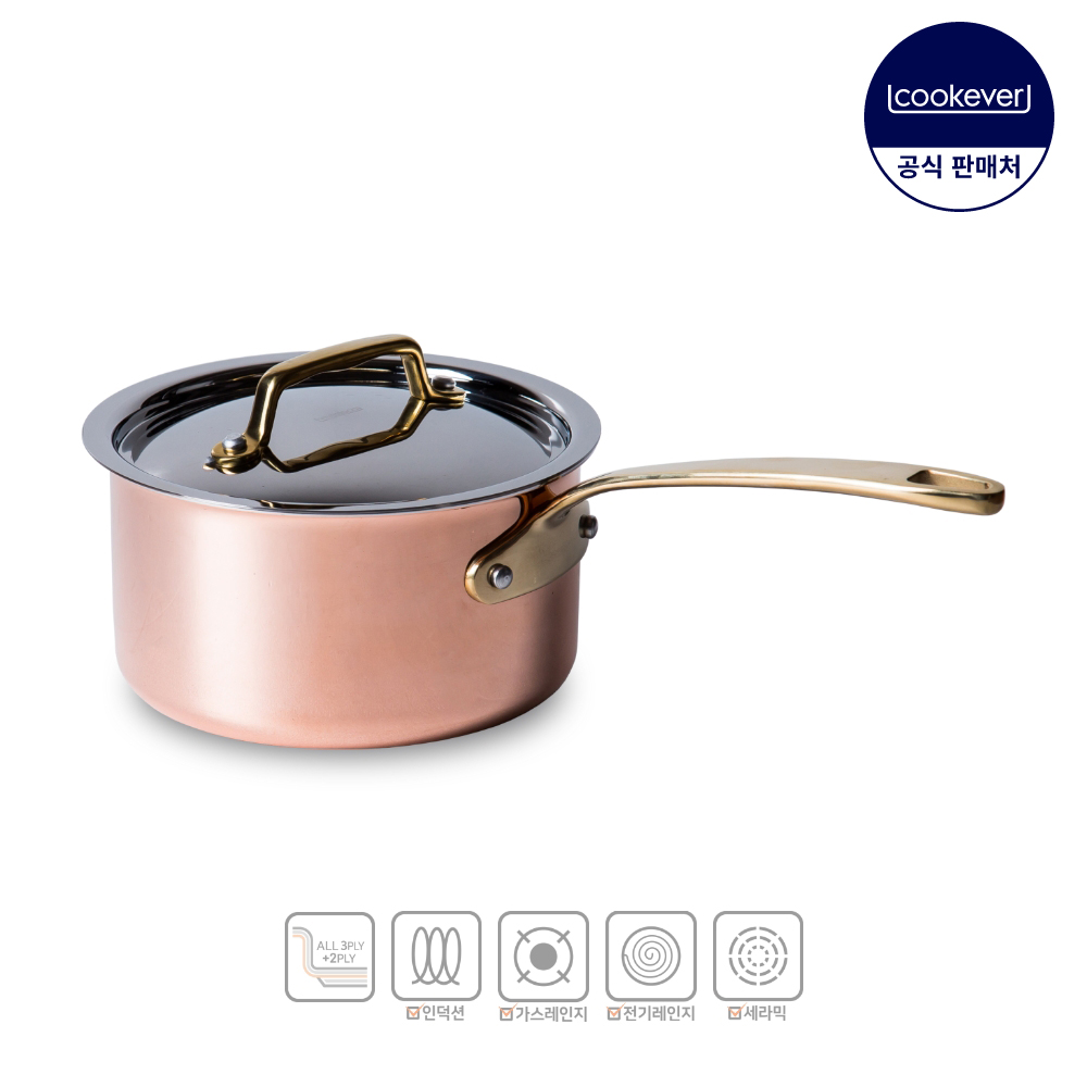 쿡에버 프리미엄 코퍼 편수 16cm (인덕션 겸용) - 상품 이미지