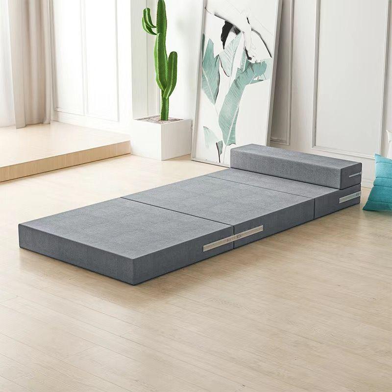 사무실용 접이식 낮잠 매트 단단한 접이식 매트리스 연그레이 두께 5cm 가방 없음 60cmx200CM 업그레이드된 헤드레스트 - 상품 이미지