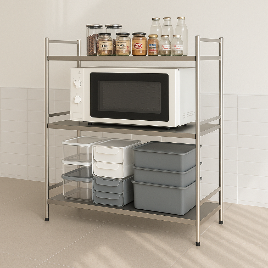 스텐선반 철제 수납선반 다용도 팬트리 시스템 모듈 선반장 600 3단