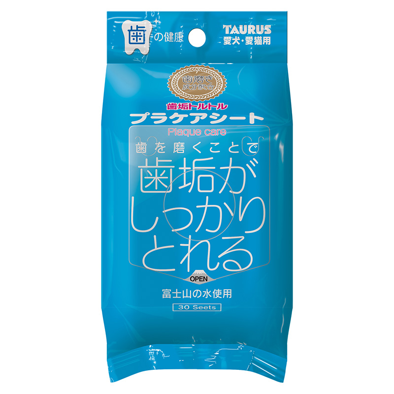 일본 고양이 토러스 치석 플라그 케어 시트 30매 - 상품 이미지