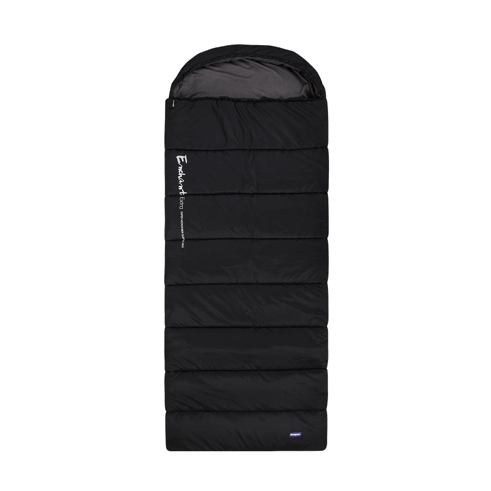 블루폴 인첸트 침낭 머미 백패킹 차박 사계절 겨울 캠핑침낭 3000g, 블랙