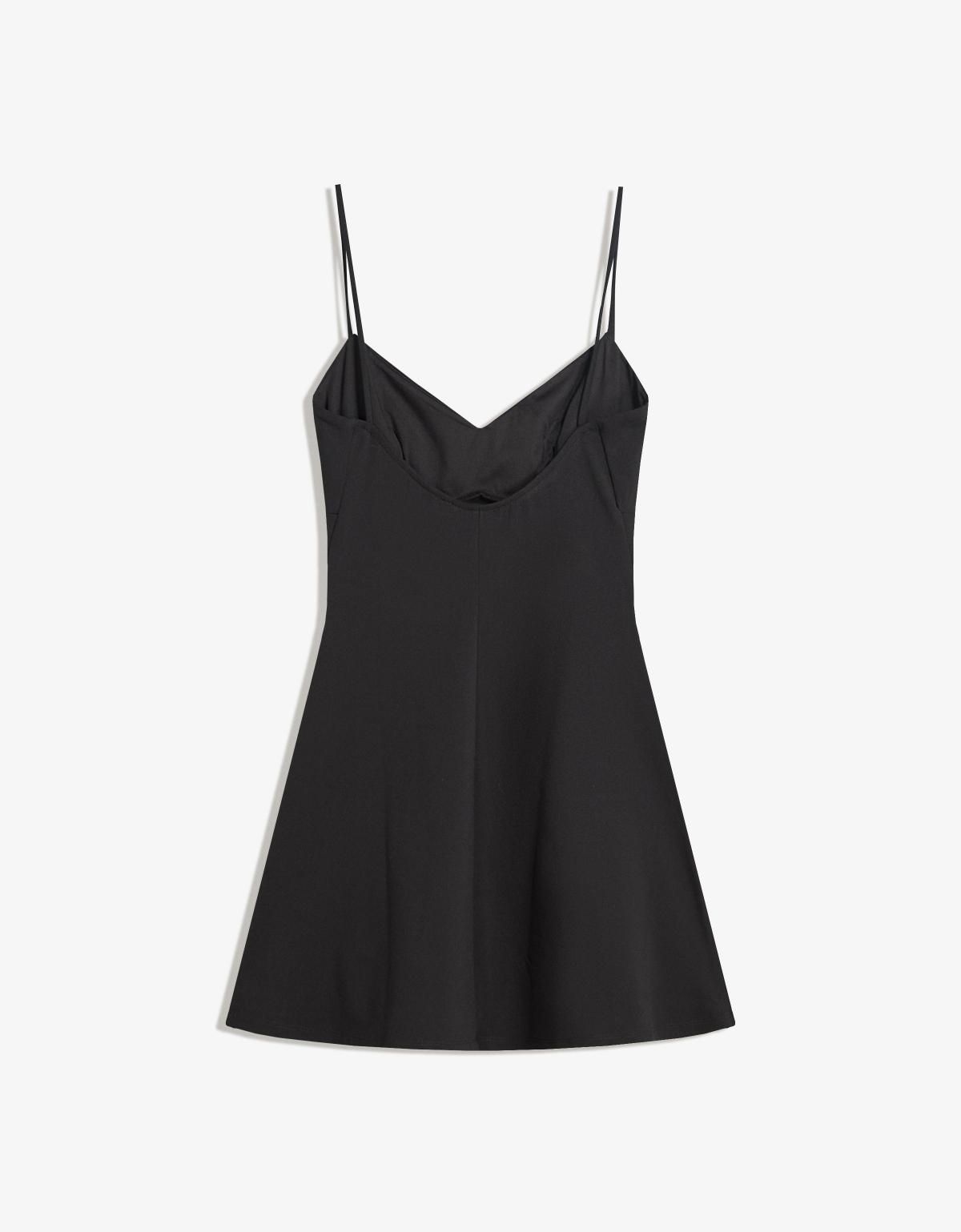 버쉬카 슬리브리스 미니 원피스 심플 블랙 미니멀 5638/187 BLACK - 상세 이미지 5