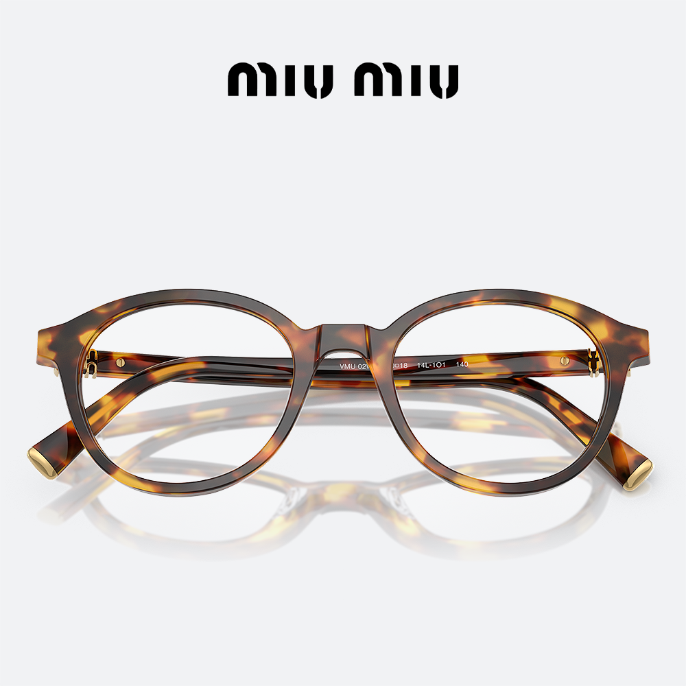 미우미우 안경 MIUMIU MU02WVF 14L1O1 허니하바나 라운드 뿔테 (입고예정) - 상세 이미지 3