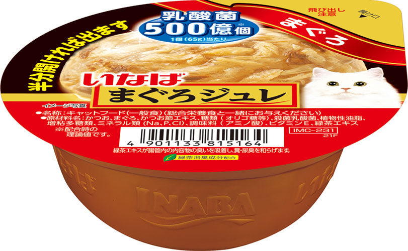 일본 참치 이나바 펫푸드 마구로쥬레 유산균 함유 65g 고양이사료 - 메인 이미지