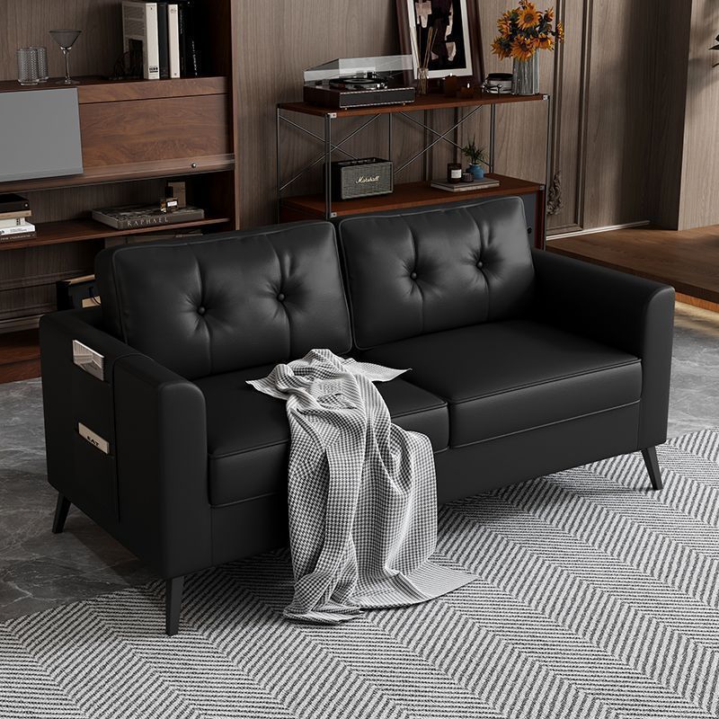 웨이팅 쇼파 미용실 네일샵 벤치소파 카페 등받이 의자 블랙 스몰 더블 120cm