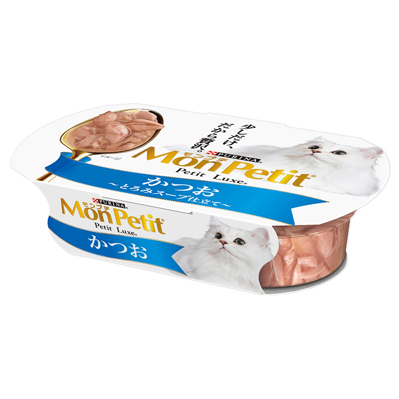 일본 가다랑어 네슬레 퓨리나 몬페티 몽쁘띠 쁘띠럭스 컵 57g 고양이사료 - 상품 이미지