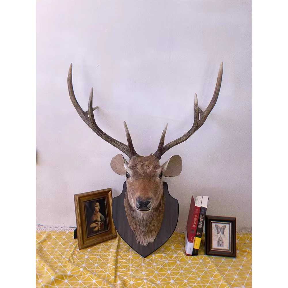 사슴 헌팅트로피 인테리어용 벽걸이 장식 인조 모형 A형 80cm - 상세 이미지 4