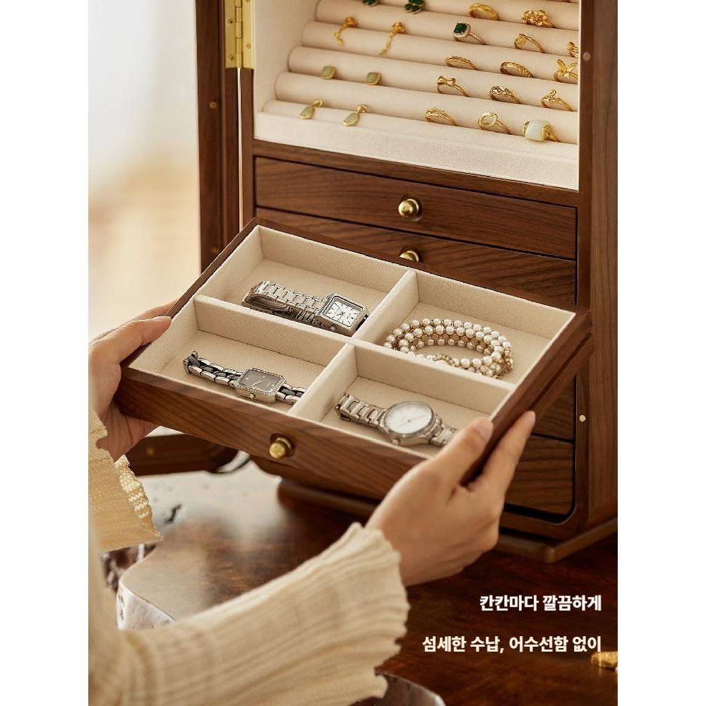 엔틱 악세사리 보관함 귀걸이 반지 케이스 주얼리 정리함 - 상세 이미지 4