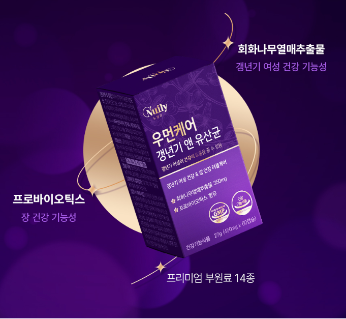 우먼케어 여성 갱년기유산균 회화나무열매추출물 비피더스균 호르몬 중년 60캡슐, 6개 - 상세 이미지 3