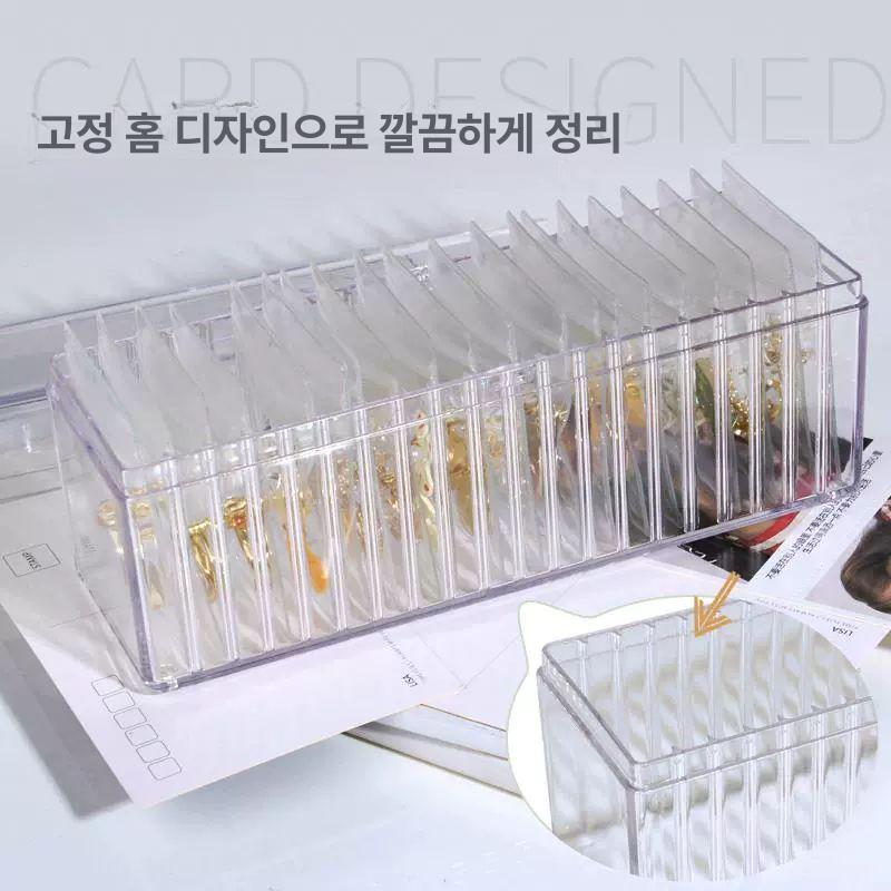 투명 쥬얼리 보관함 휴대용 보석함 악세사리 정리함 베스트셀러 보석 가방 20개+20칸 - 상세 이미지 3