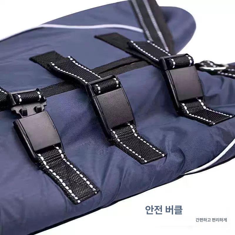 강아지 재활 보조기 장애견 고양이 반려견 보행기 휠체어 다크네이비 사계절용 - 상세 이미지 4
