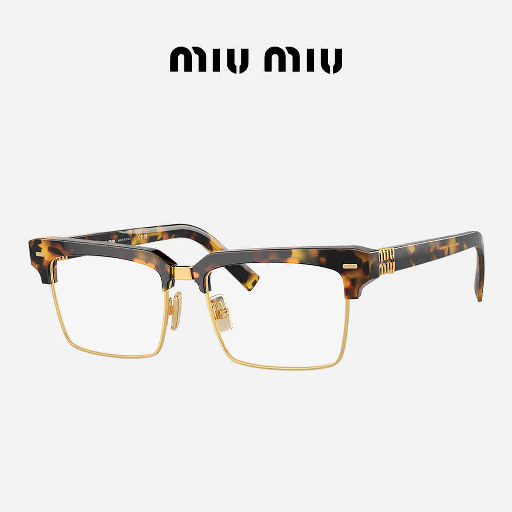 미우미우 안경 MIUMIU MU11XV VAU1O1 허니하바나 사각 하금테 - 상세 이미지 2