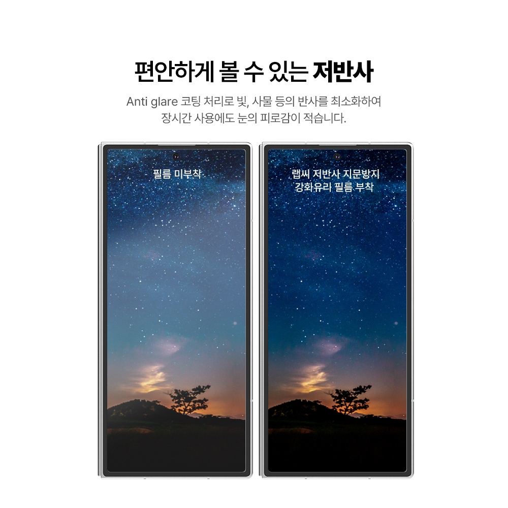 랩씨 9H 지문방지 저반사 풀커버 강화유리 액정보호필름 갤럭시Z 폴드7, 2매입 이미지 6
