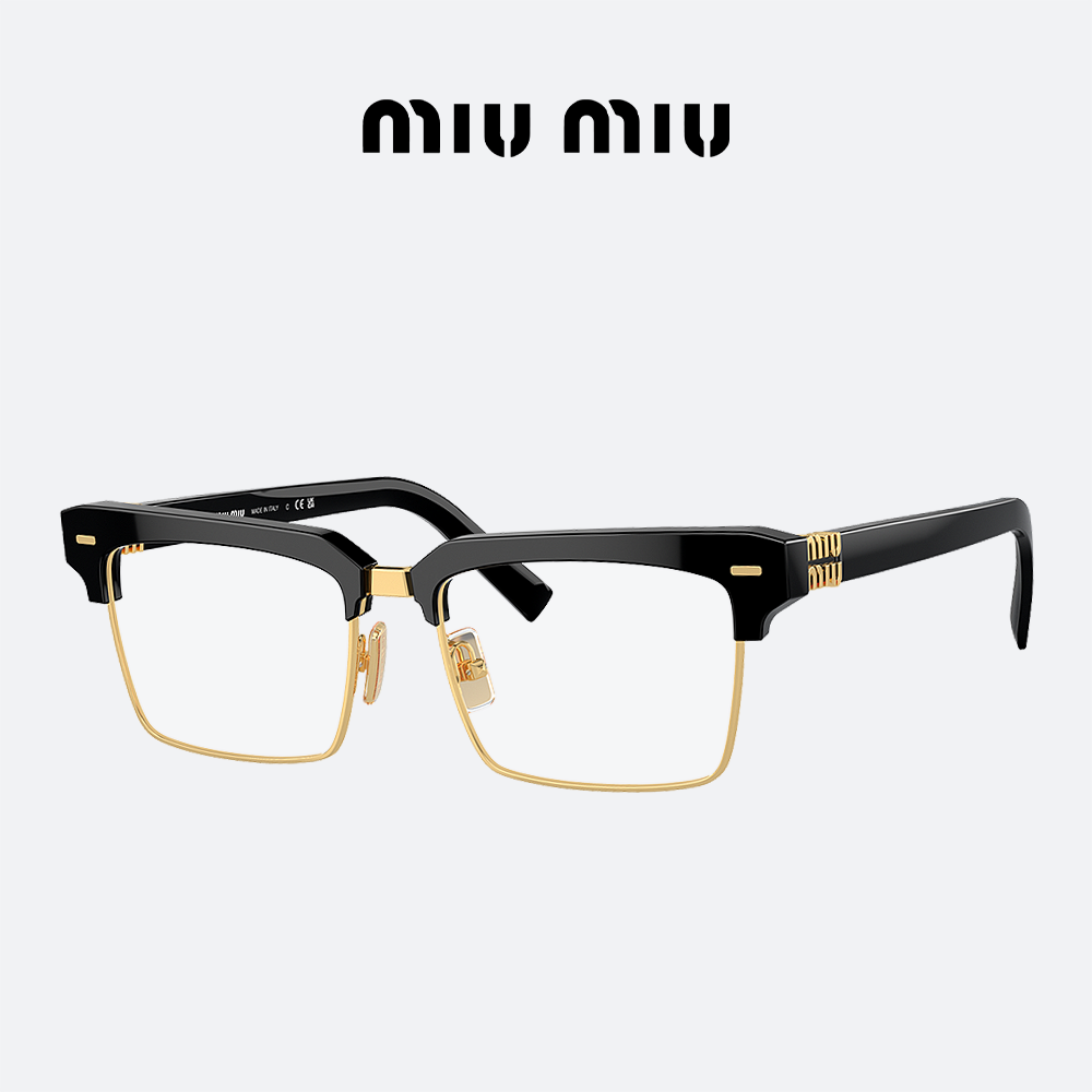 미우미우 안경 MIUMIU MU11XV 16K1O1 블랙 사각 하금테(입고예정) - 상세 이미지 2