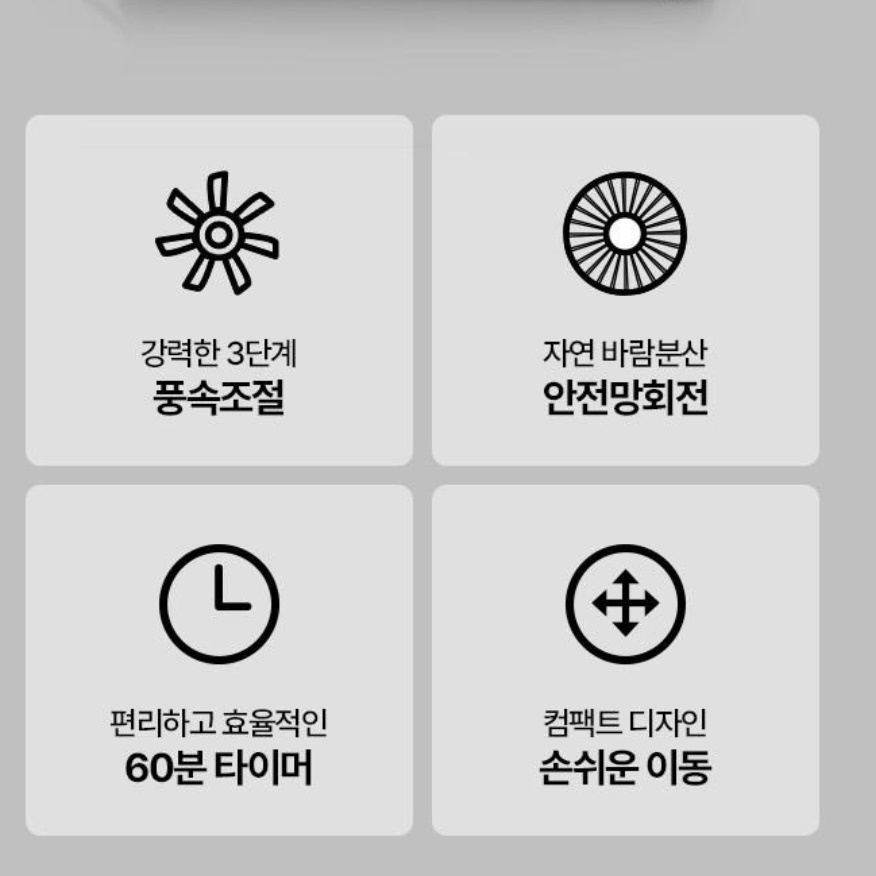 박스형 선풍기 발 회사용 사무용 책상 책상용 테이블 사무실 선풍기 - 상세 이미지 2