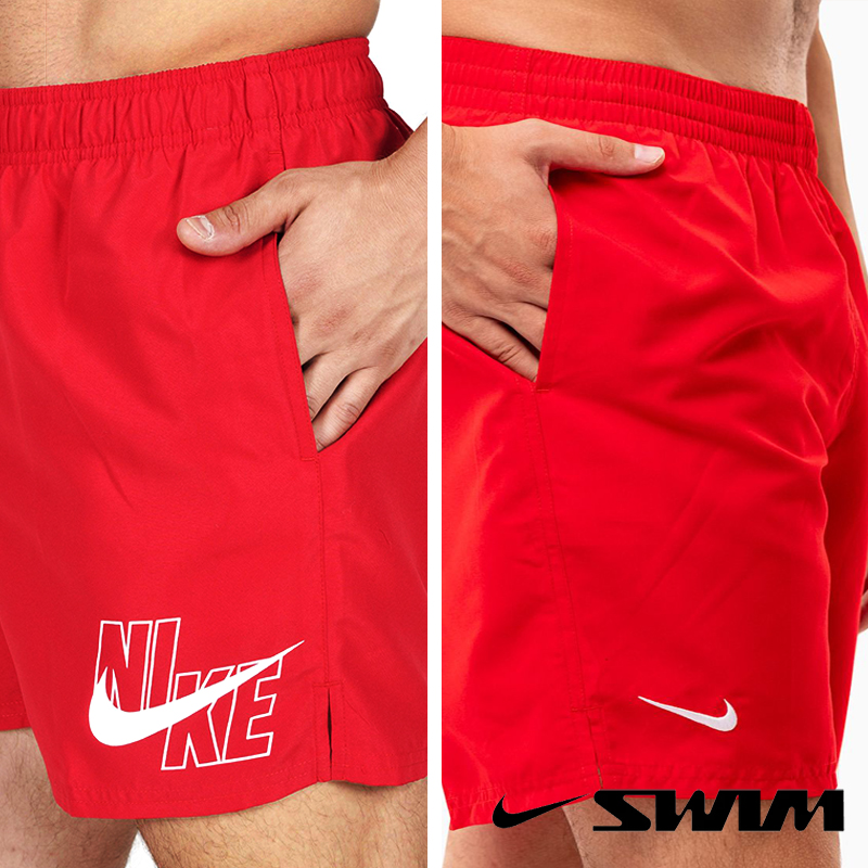 나이키 스윔팬츠 에센셜 5인치 레드 남자 여자 반바지수영복 비치웨어 보드숏 - 상품 이미지