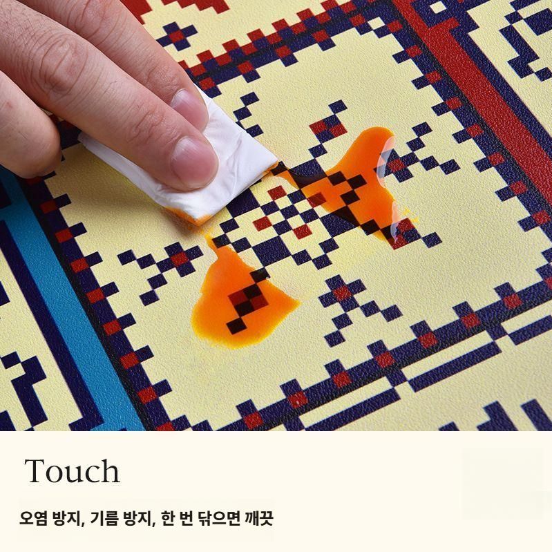 클래식 테이블매트 방수 가죽 책상 패드 테이블 깔개 A 60x60cm - 상세 이미지 4