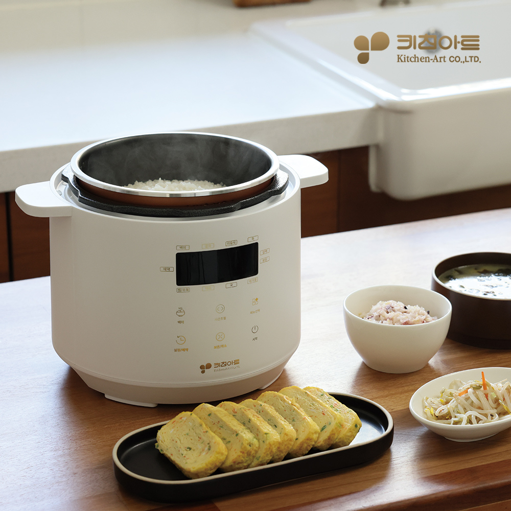 키친아트 소형 압력밥솥 전기 미니 밥통 신혼 자취 자취생 캠핑 1인용 2인용 3인용 4인용