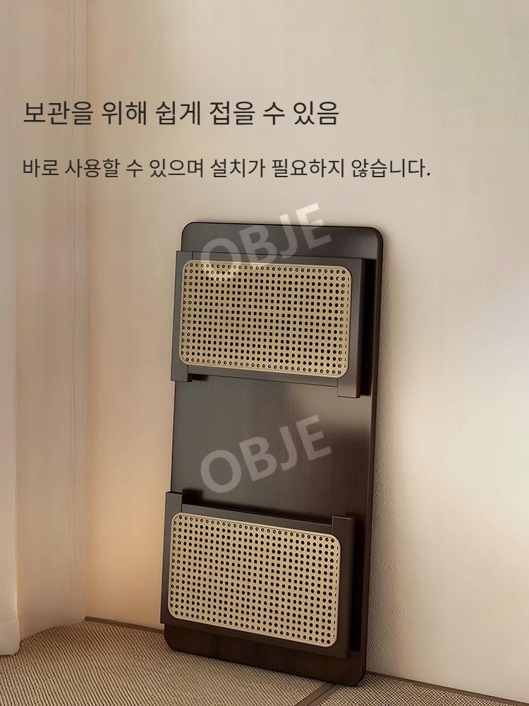 오브제 접이식 차탁 티테이블 라탄 좌식 탁자 - 상세 이미지 2