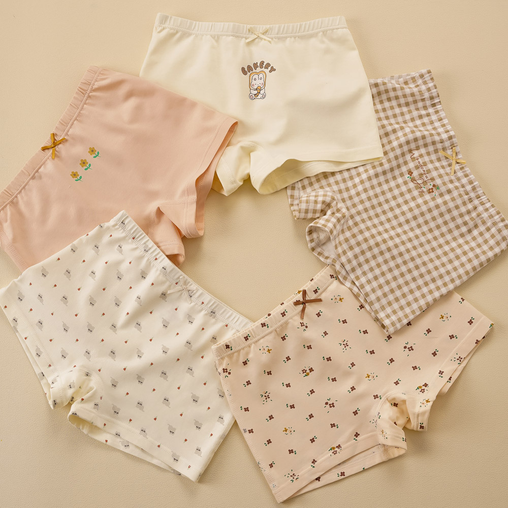 [빌도르]식빵버니 5매 여아 드로즈 사각 아동 키즈 어린이 팬티 세트 제품 이미지