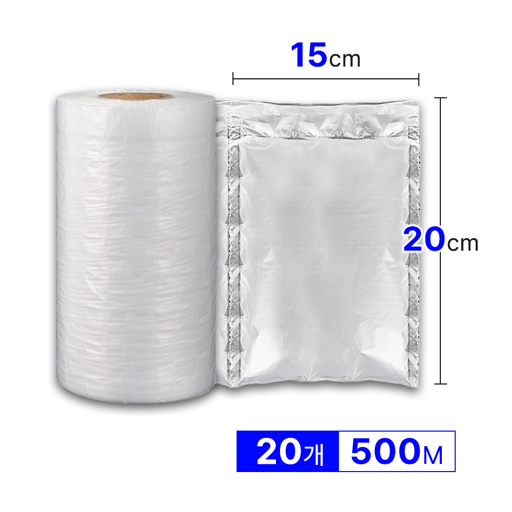 제이팩 블록형 에어쿠션필름 에어캡기계필름 에어캡제조기 C.15x20cm x500m, 20개 - 상품 이미지