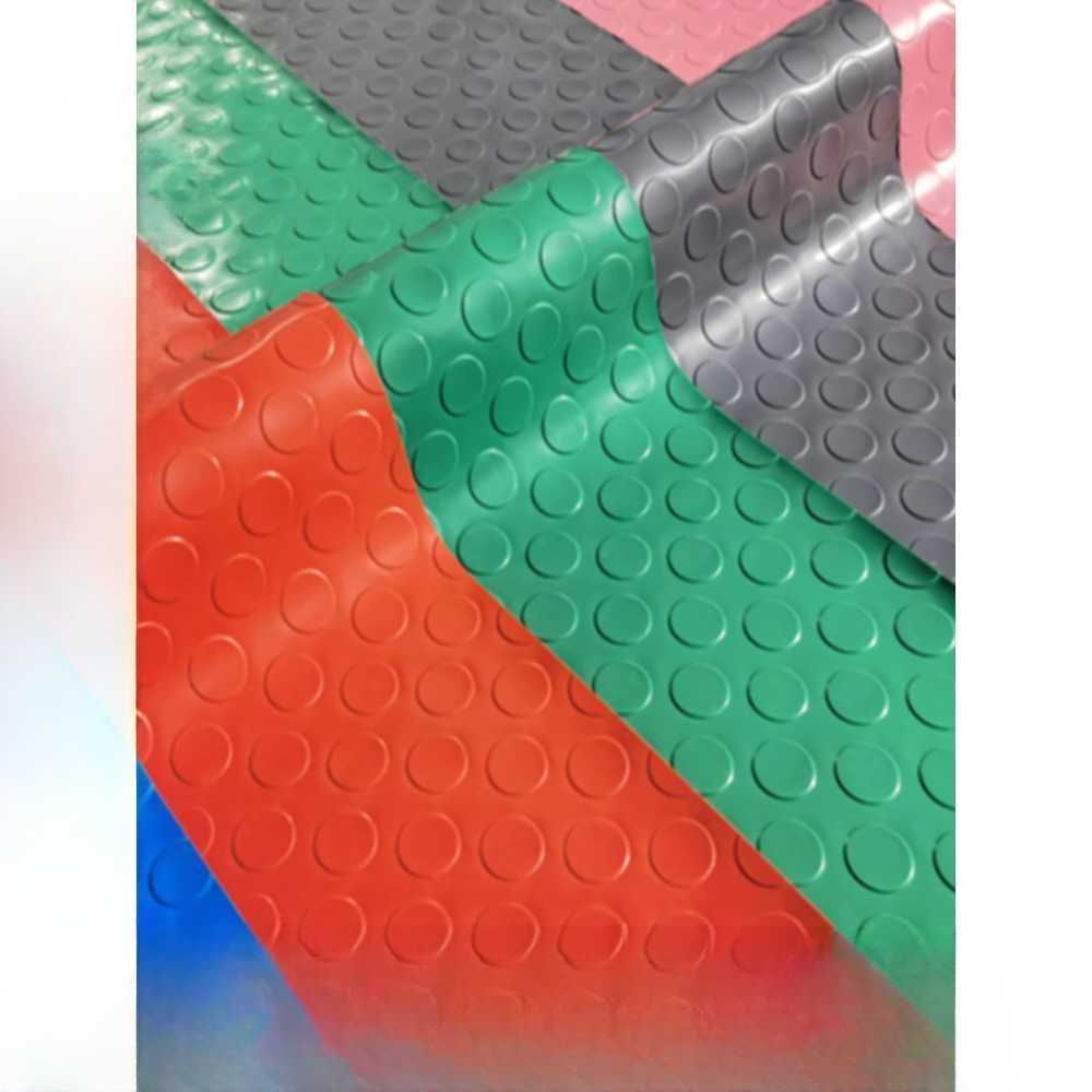 PVC 고무매트 미끄럼 방지 작업장 바닥 보호 매트 2mx1m(레드) - 상세 이미지 3